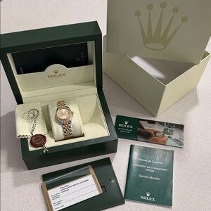 Rolex Women’s Two-Tone Watch in Rose Gold and Silver with Champagne Dial